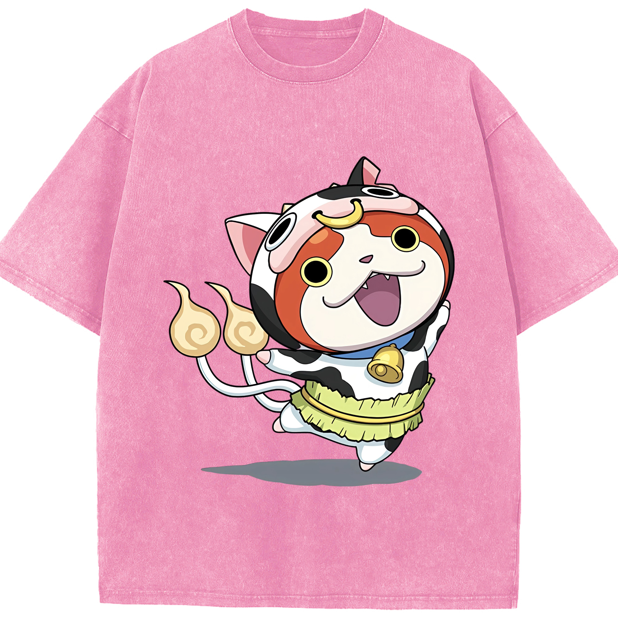 （画像用） 妖怪ウォッチ Yo-kai Watch 綿100% ヴィンテージ風 半袖Tシャツ（フロントプリント）